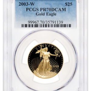 2003-W 1/2 oz Proof Gold Eagle $25 PCGS PR70