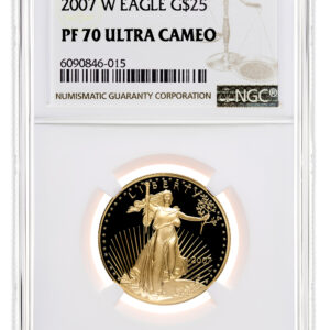 2007-W 1/2 oz Proof Gold Eagle $25 NGC PF70