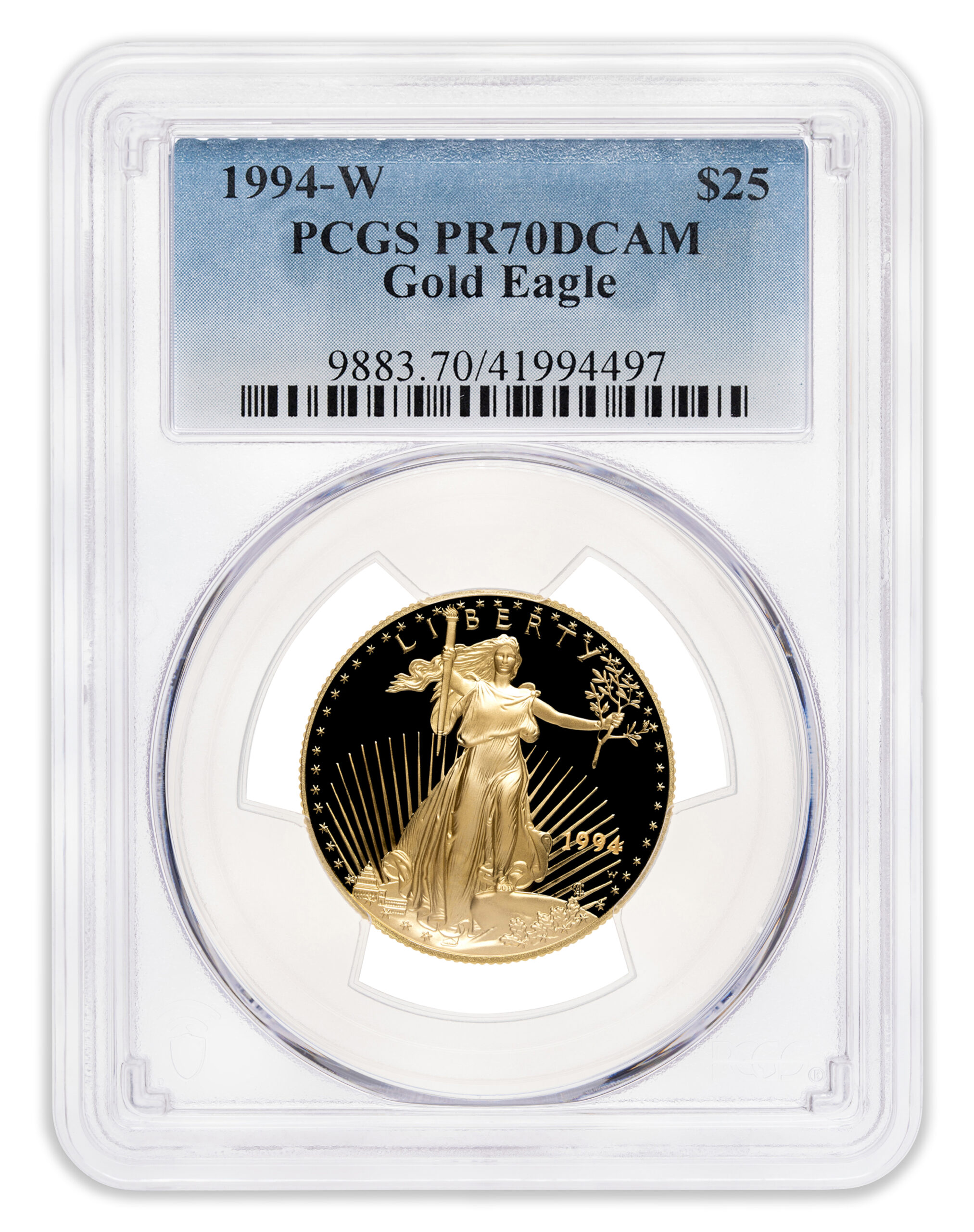 1994-W 1/2 oz Proof Gold Eagle $25 PCGS PR70