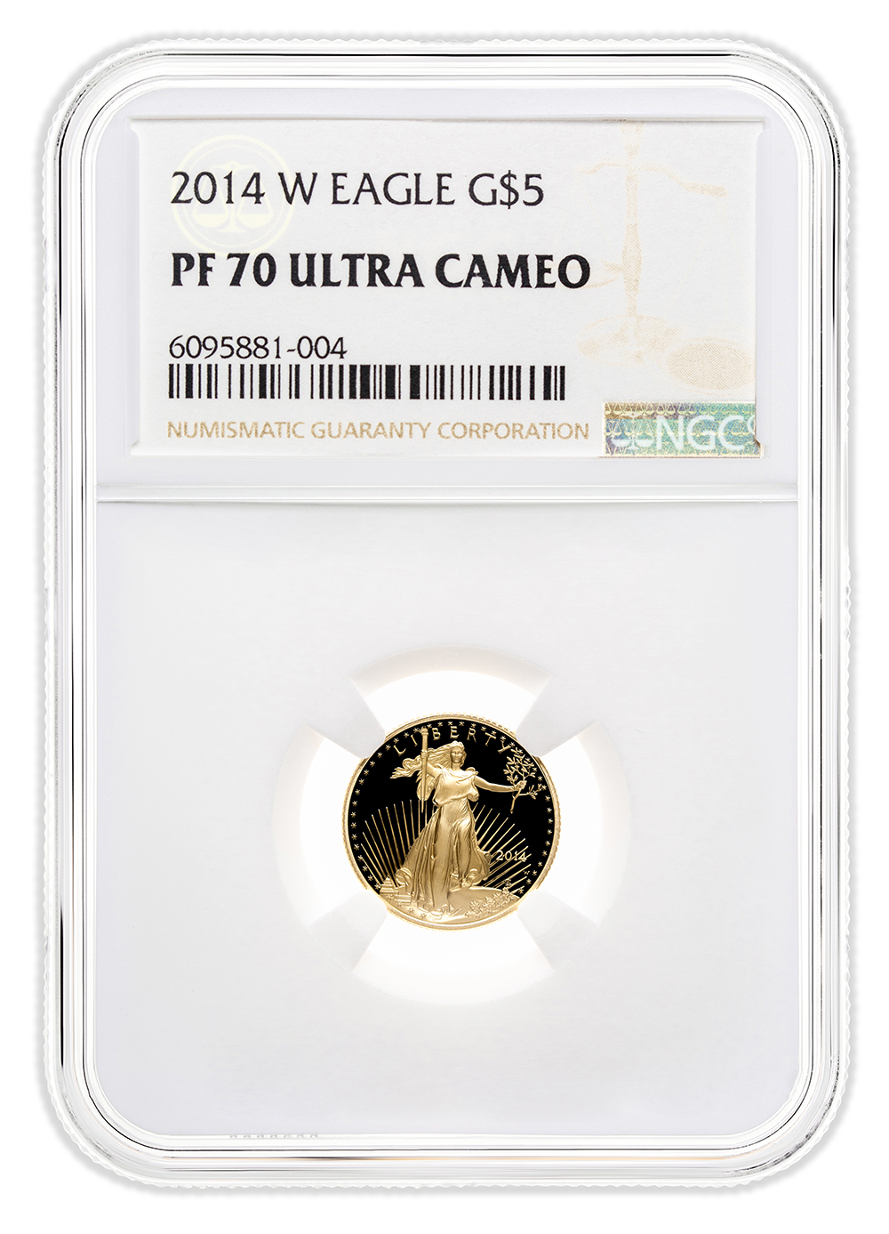 2014-W 1/10 oz Proof Gold Eagle $5 NGC PF70