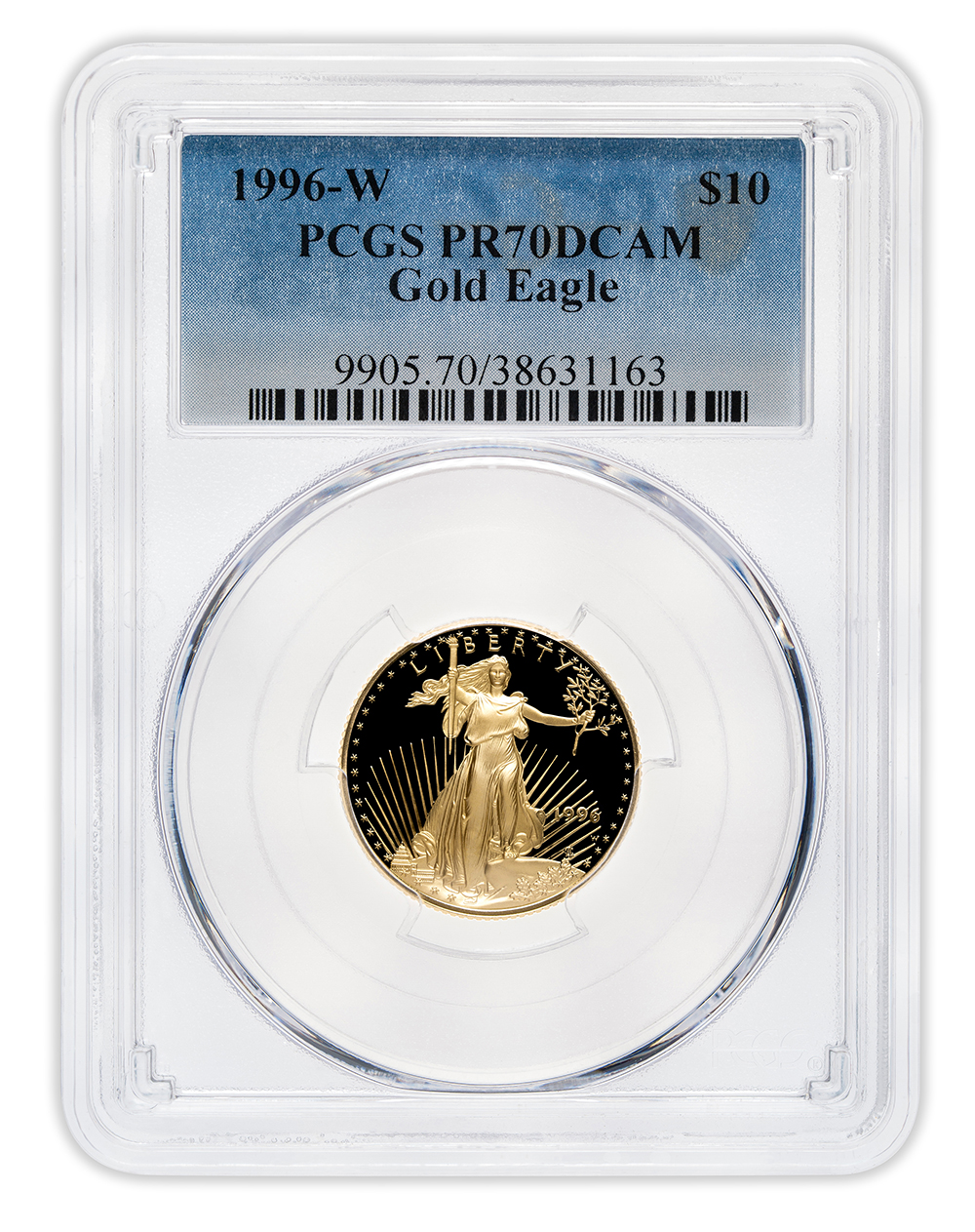1996-W 1/4 oz Proof Gold Eagle $10 PCGS PR70