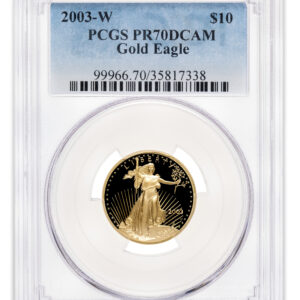 2003-W 1/4 oz Proof Gold Eagle $10 PCGS PR70