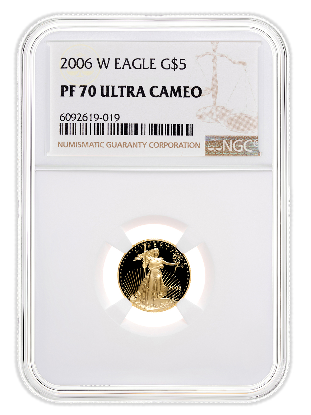 2006-W 1/10 oz Proof Gold Eagle $5 NGC PF70