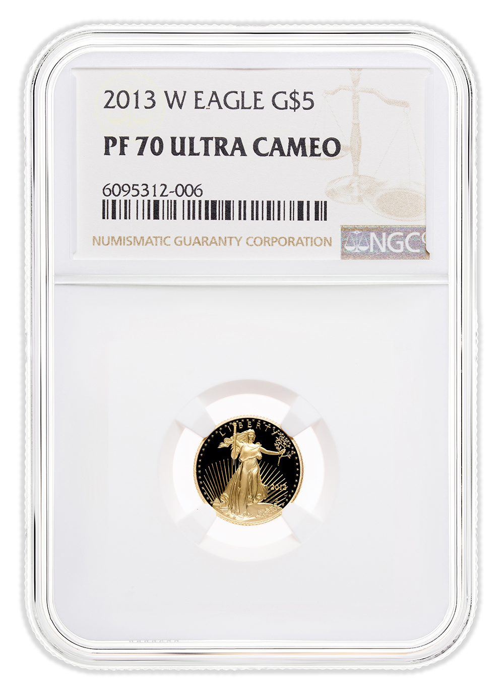 2013-W 1/10 oz Proof Gold Eagle $5 NGC PF70