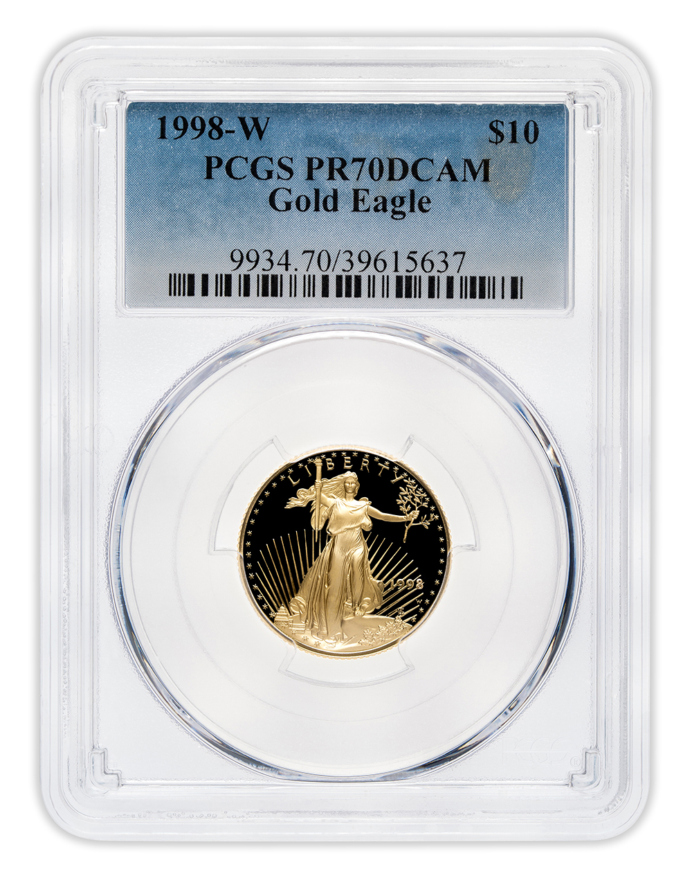 1998-W 1/4 oz Proof Gold Eagle $10 PCGS PR70
