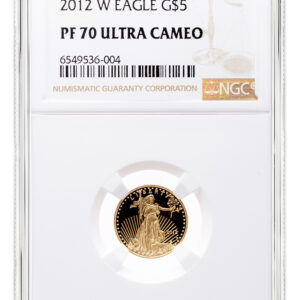 2012-W 1/10 oz Proof Gold Eagle $5 NGC PF70