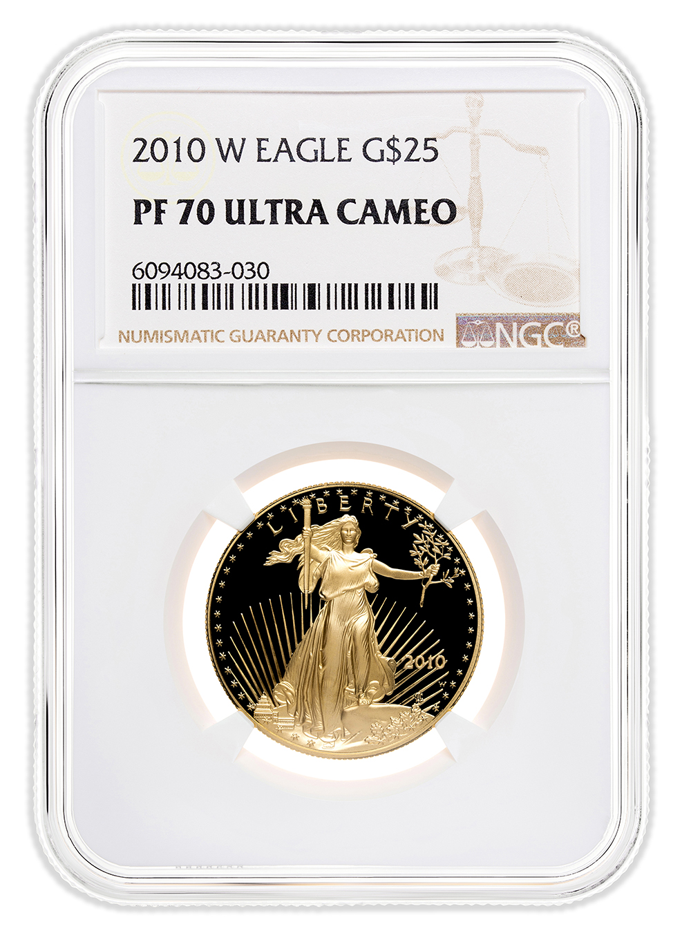 2010-W 1/2 oz Proof Gold Eagle $25 NGC PF70