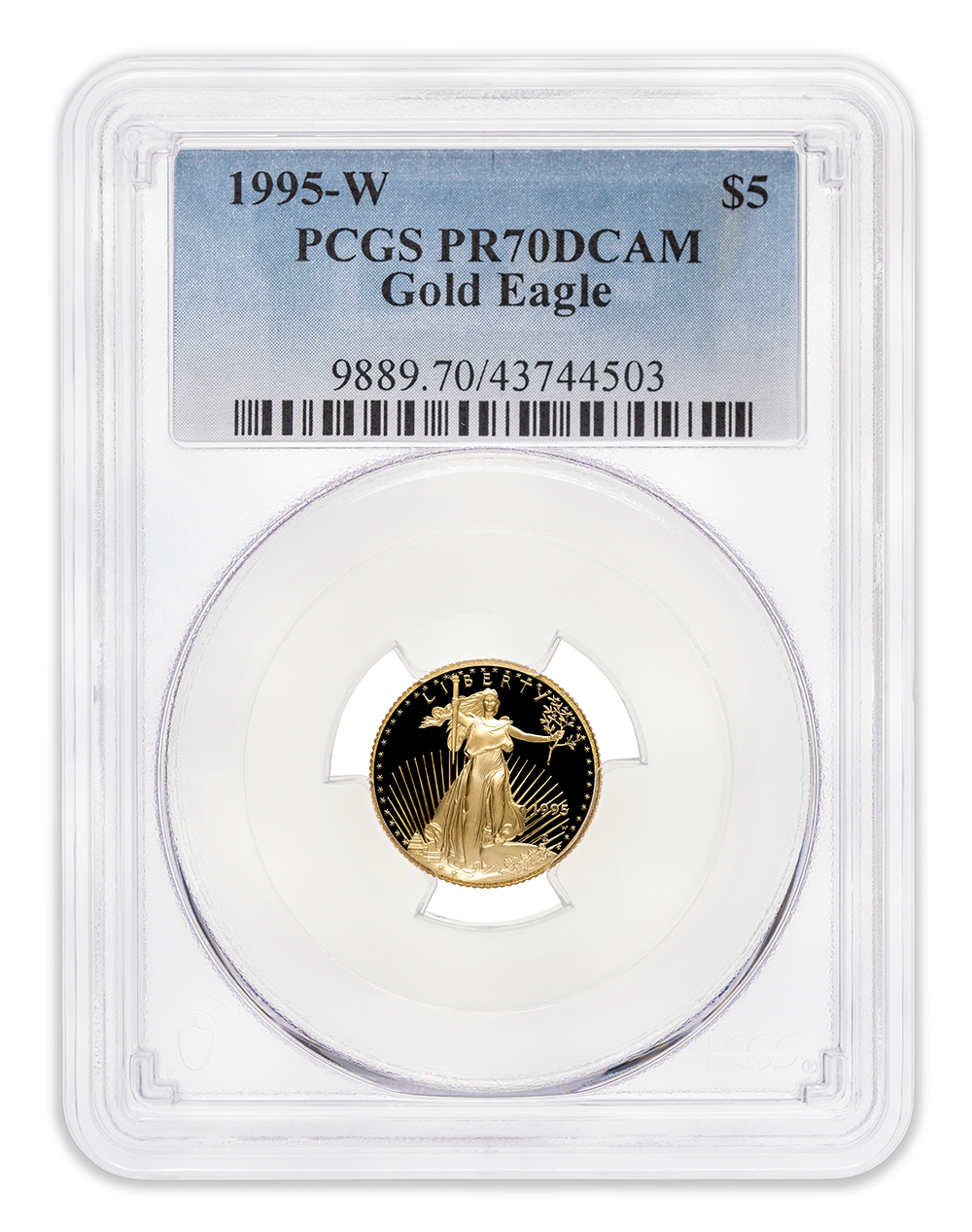 1995-W 1/10 oz Proof Gold Eagle $5 PCGS PR70
