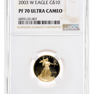 2003-W 1/4 oz Proof Gold Eagle $10 NGC PF70