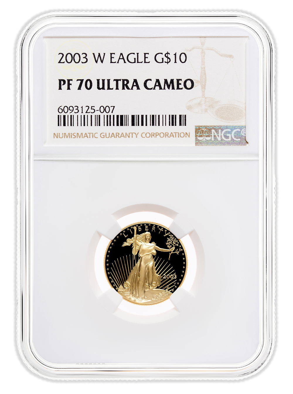 2003-W 1/4 oz Proof Gold Eagle $10 NGC PF70
