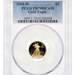 2004-W 1/10 oz Proof Gold Eagle $5 PCGS PR70