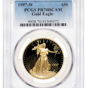 1997-W 1 oz Proof Gold Eagle $50 PCGS PR70