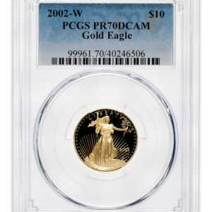 2002-W 1/4 oz Proof Gold Eagle $10 PCGS PR70