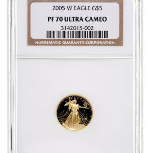2005-W 1/10 oz Proof Gold Eagle $5 NGC PF70