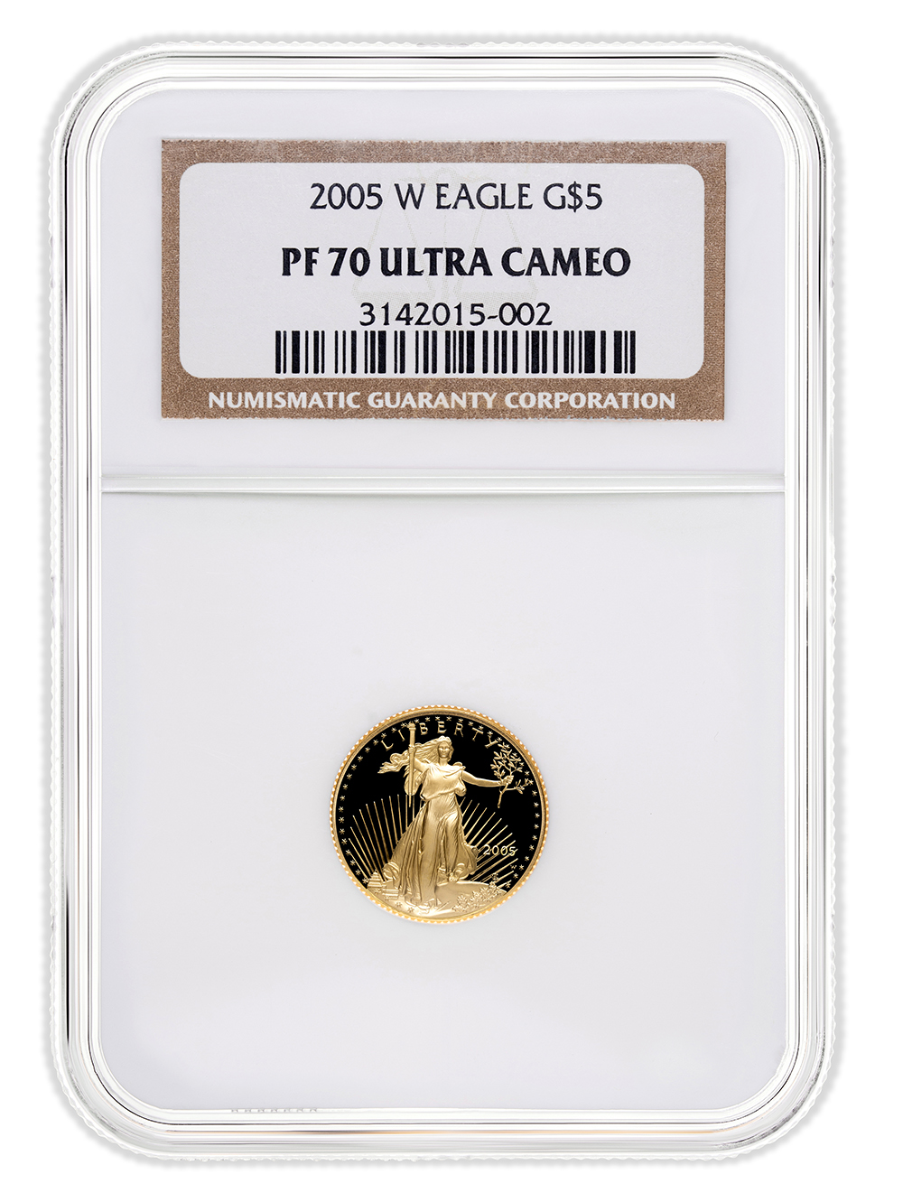 2005-W 1/10 oz Proof Gold Eagle $5 NGC PF70