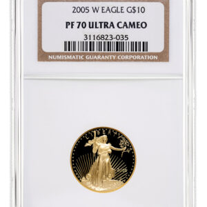 2005-W 1/4 oz Proof Gold Eagle $10 NGC PF70
