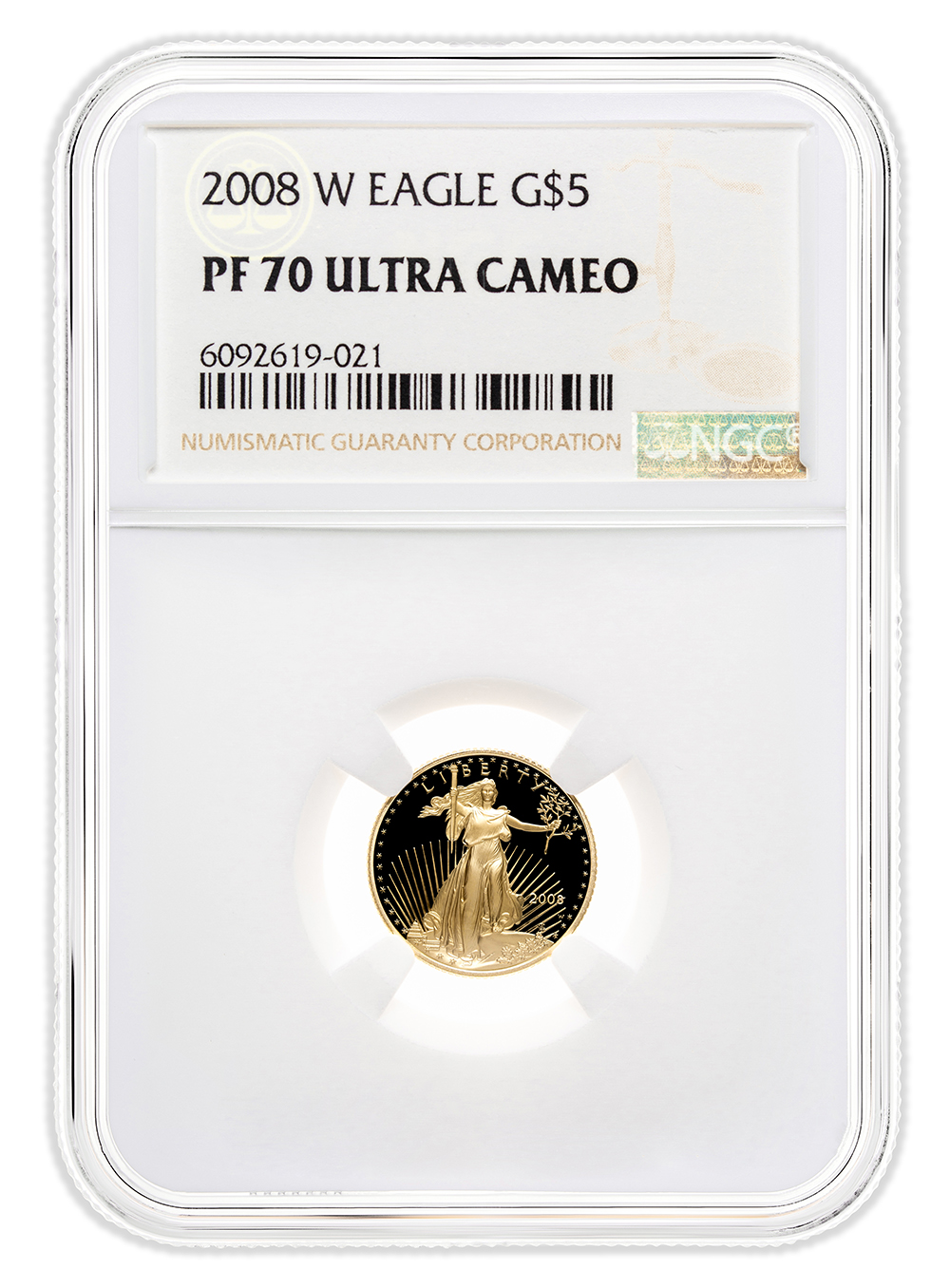 2008-W 1/10 oz Proof Gold Eagle $5 NGC PF70