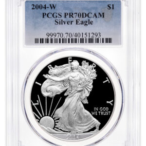 2004-W Proof Silver Eagle PCGS PR70