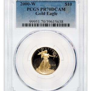 2000-W 1/4 oz Proof Gold Eagle $10 PCGS PR70