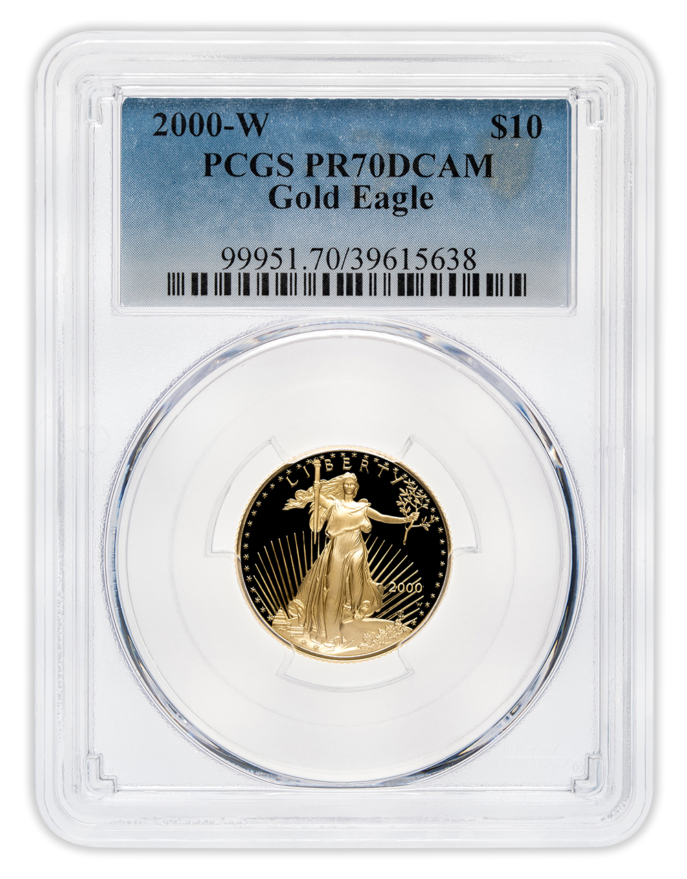 2000-W 1/4 oz Proof Gold Eagle $10 PCGS PR70