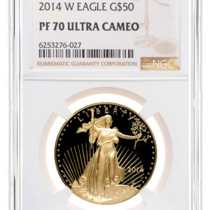 2014-W 1 oz Proof Gold Eagle $50 NGC PF70