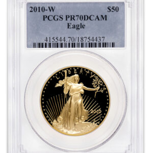 2010-W 1 oz Proof Gold Eagle $50 PCGS PR70