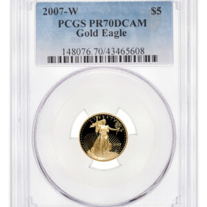 2007-W 1/10 oz Proof Gold Eagle $5 PCGS PR70