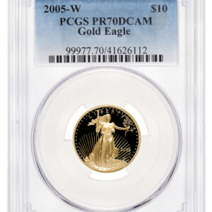 2005-W 1/4 oz Proof Gold Eagle $10 PCGS PR70