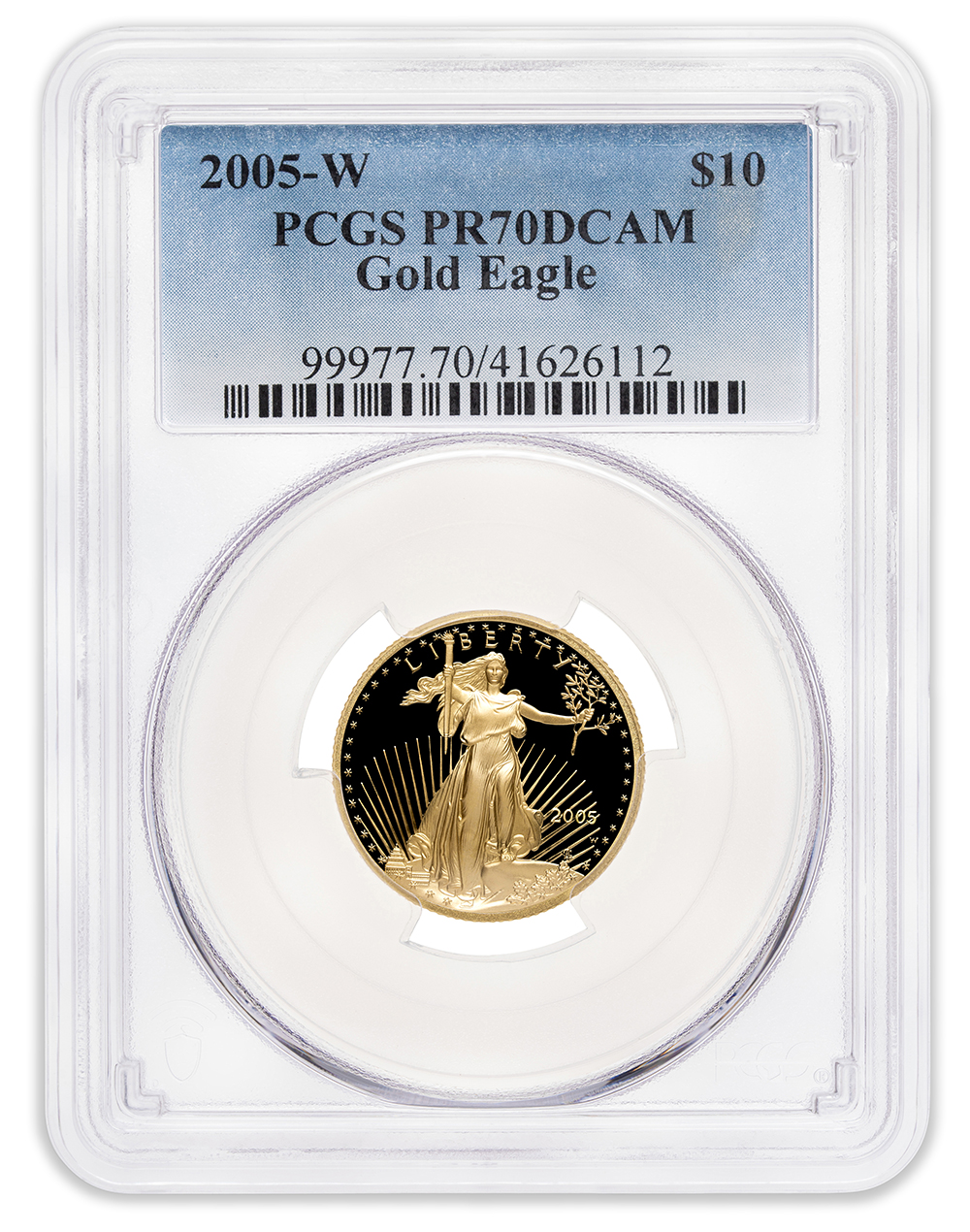 2005-W 1/4 oz Proof Gold Eagle $10 PCGS PR70