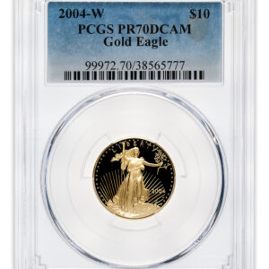 2004-W 1/4 oz Proof Gold Eagle $10 PCGS PR70