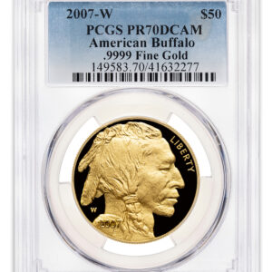 2007-W $50 Proof Gold Buffalo PCGS PR70