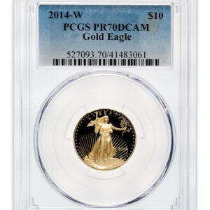 2014-W 1/4 oz Proof Gold Eagle $10 PCGS PR70