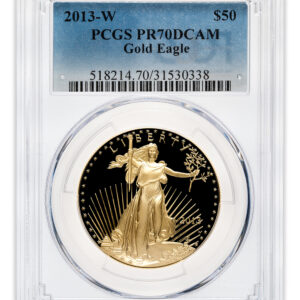 2013-W 1 oz Proof Gold Eagle $50 PCGS PR70