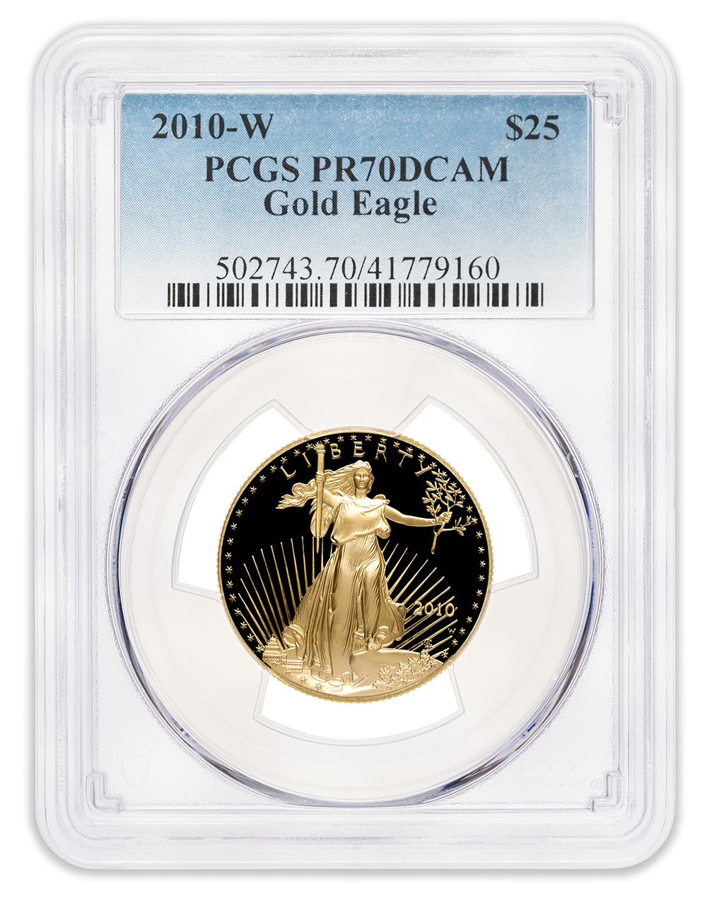 2010-W 1/2 oz Proof Gold Eagle $25 PCGS PR70