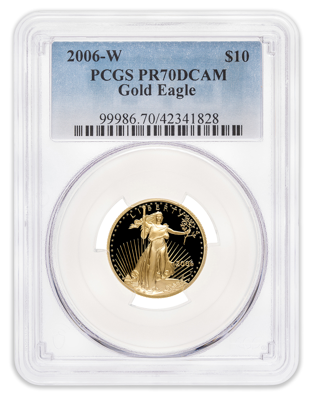 2006-W 1/4 oz Proof Gold Eagle $10 PCGS PR70