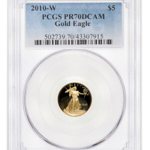 2010-W 1/10 oz Proof Gold Eagle $5 PCGS PR70