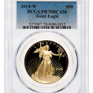2014-W 1 oz Proof Gold Eagle $50 PCGS PR70
