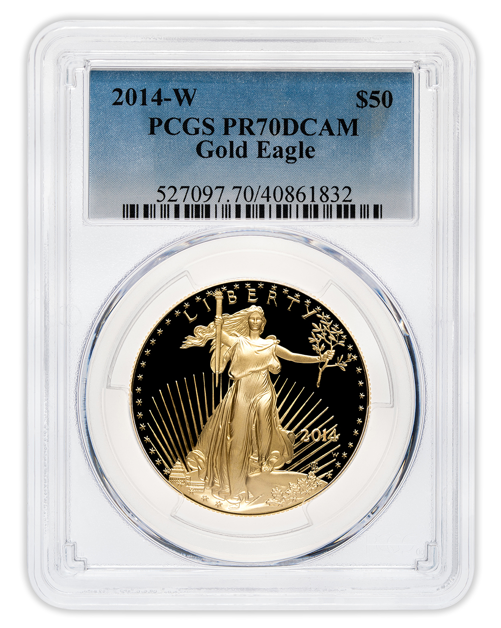 2014-W 1 oz Proof Gold Eagle $50 PCGS PR70
