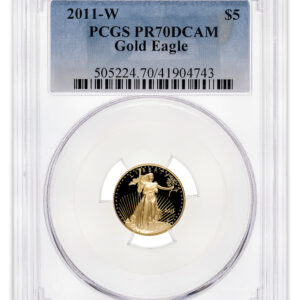 2011-W 1/10 oz Proof Gold Eagle $5 PCGS PR70