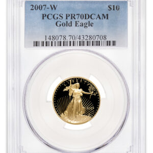 2007-W 1/4 oz Proof Gold Eagle $10 PCGS PR70