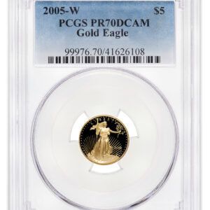 2005-W 1/10 oz Proof Gold Eagle $5 PCGS PR70