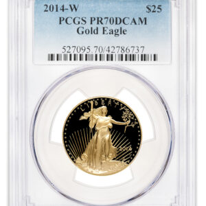 2014-W 1/2 oz Proof Gold Eagle $25 PCGS PR70