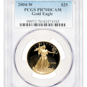 2004-W 1/2 oz Proof Gold Eagle $25 PCGS PR70