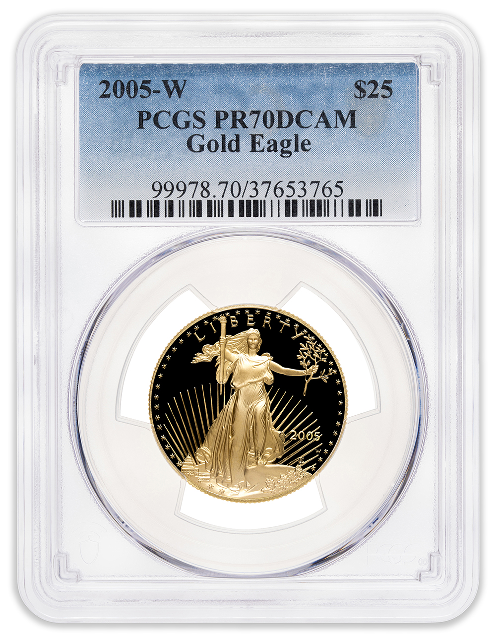 2005-W 1/2 oz Proof Gold Eagle $25 PCGS PR70