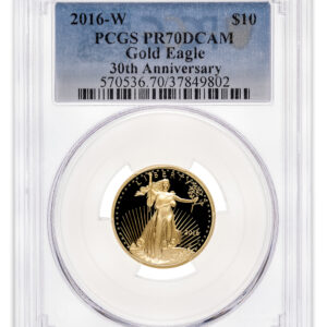 2016-W 1/4 oz Proof Gold Eagle $10 PCGS PR70