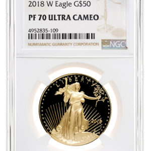 2018-W 1 oz Proof Gold Eagle $50 NGC PF70