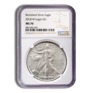 2018-W Burnished Silver Eagle NGC MS70