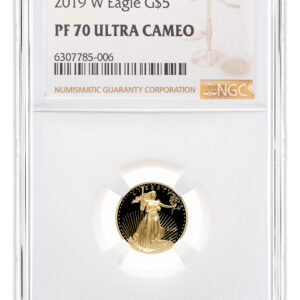 2019-W 1/10 oz Proof Gold Eagle $5 NGC PF70