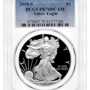 2018-W Proof Silver Eagle PCGS PR70