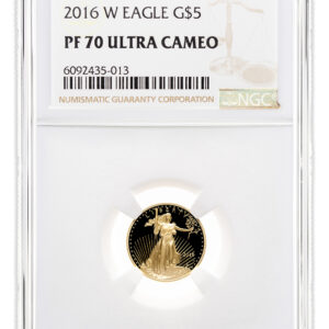 2016-W 1/10 oz Proof Gold Eagle $5 NGC PF70